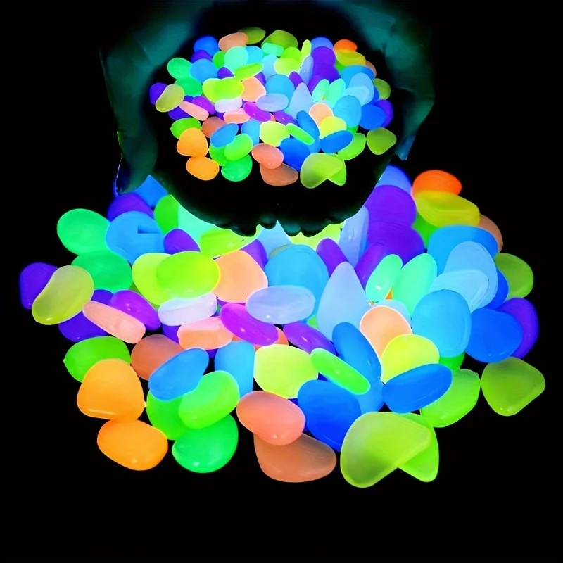 Aquarium Planting - 50-200 pezzi di ciottoli luminosi al