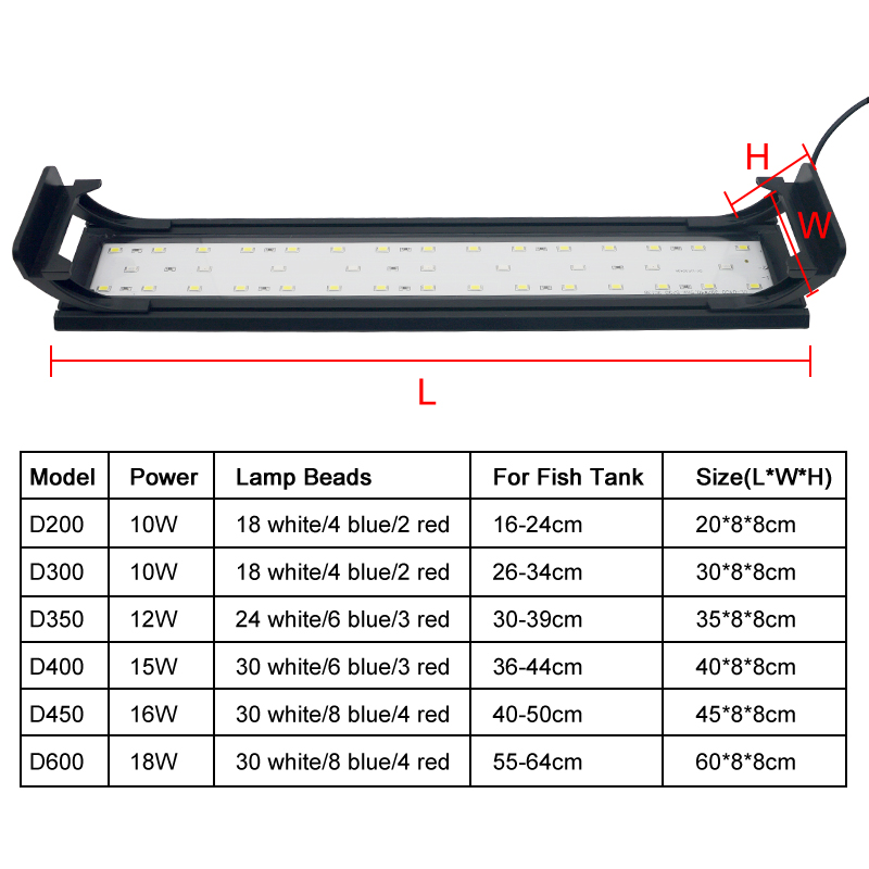Luce a LED per acquario per ac - Aquarium Plant Growth Light recensione e prezzo
